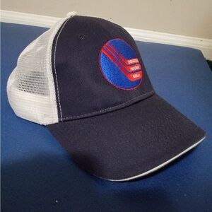 Navy and White Baseball Cap